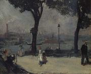 William Glackens Park on the River France oil painting artist